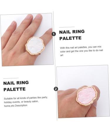 2 pi ces Palette de M lange pour Vernis Ongles Bague R sine Marbr e Portable Outil Manucure Professionnel et Maison - Buy Online on GoSupps.com
