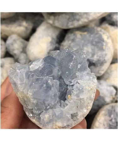 Stone Crafts Natural raw Blue Celestine Crystal Gemstone geode Metaphysical Rough Stone for Home Decor Stone Crystal Reiki - Buy Online on GoSupps.com