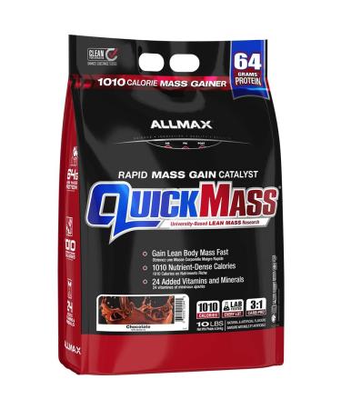 ALLMAX Nutrition - QUICKMASS - Weight Gainer & Rapid Gain Catalyst Chocolate 10 Pound 10 Lb