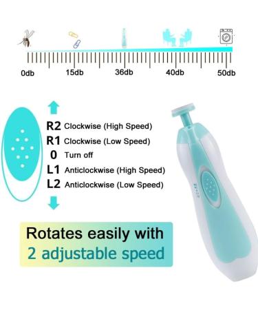 Baby Nail File Electric Nail Trimmer Infant Manicure Set with 6 Grinding Heads for Nail Care Scissors - Buy Online on GoSupps.com