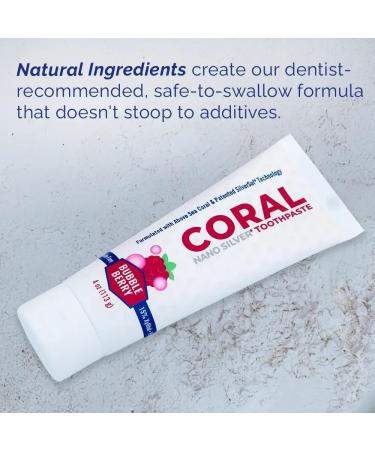 Coral Nano Silver Kids Toothpaste Natural Fluoride-Free Children s Whitening & Remineralizing Toothpaste with Coral Calcium SLS-Free Safe to Swallow Anti-Plaque Bubble Berry 4 oz Bubble Berry 4 Ounce (Pack of 1) - Buy Online on GoSupps.com