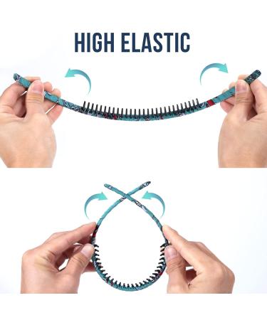 Hairy Headband with Teeth - Anti-Slip Plastic Hair Bands for Women & Girls | 4-Piece Satin Hair Accessories | Shop Internationally - Buy Online on GoSupps.com