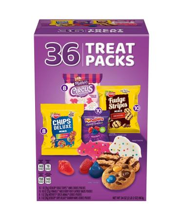 Keebler Sweet Treat Variety Pack - Fudge Stripes & Chips Deluxe Minis, Circus Animal Cookies, Fruit Snacks 36 oz - Buy Online on GoSupps.com