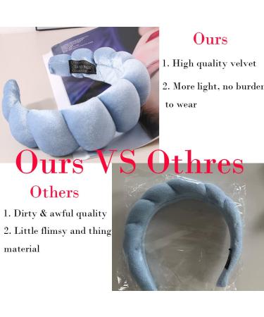 YOUNUO Spa Headband for Women - Sponge & Velvet Fabric, Black - Face Washing, Makeup, Skincare, Shower - Hair Accessories - Buy Online on GoSupps.com