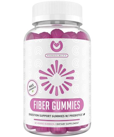 PUREFINITY Fiber Gummies Supplement for Adults & Kids  Sugar Free Dietary FOS Prebiotic Chicory Root Inulin Fiber Gummy for Digestive Health Gut Health & Constipation Relief - 60 Vegan Gummies - Buy Online on GoSupps.com