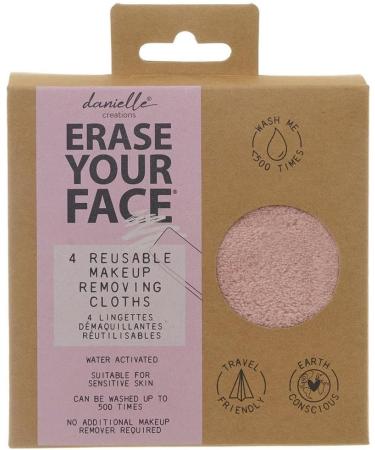 Danielle Creations Erase Your Face Eco Friendly Reusable Make Up Removing Round Cloths Set of 4 - Buy Online on GoSupps.com
