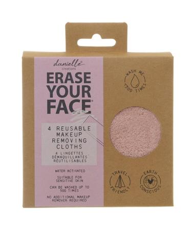 Danielle Creations Erase Your Face Eco Friendly Reusable Make Up Removing Round Cloths Set of 4