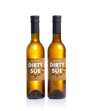 Dirty Sue Martini Mix 375 mL Two Pack | Premium Martini Mix To Make The Perfect Martini | Our Olive Brines Are Perfect For Bartenders and Home Enthusiasts | Twice Filtered Brine Made From Premium Olives
