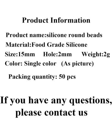 50pcs Classic Purple Silicone Round Beads - 15mm Sensory Beads for DIY Jewelry Making - Buy Online on GoSupps.com