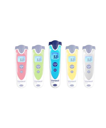 Veroval baby infrared thermometer blue contactless and noiseless measurement body temperature object temperature ambient temperature quick measurement simple handling