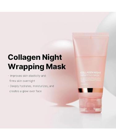 Collagen Night Wrapping Mask Collagen Overnight Wrapping Peel Off Facial Mask Overnight Collagen Wrapping Mask Perfect for Dry & Dehydrated Skin - Korean Skin Care(75ML) - Buy Online on GoSupps.com