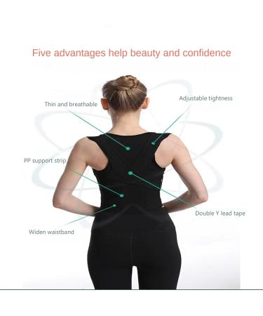 Posture Corrector for Men & Women | Adjustable Back Support | Relieves Pain XXL Black - Buy Online on GoSupps.com