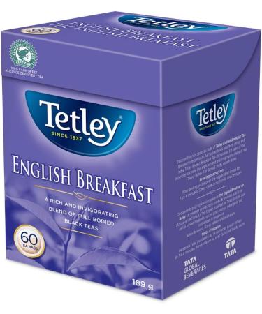 Tetley Tea Orange Pekoe 300 Count & English Breakfast Black Tea - 60 Tea Bags 189 Grams Contains Caffeine - Buy Online on GoSupps.com