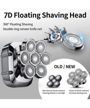 7D Electric Razor for Men - USB Rechargeable Waterproof Shaver & Grooming Kit | Fast Charging LED Display 6 in 1 Beard Trimmer - Buy Online on GoSupps.com