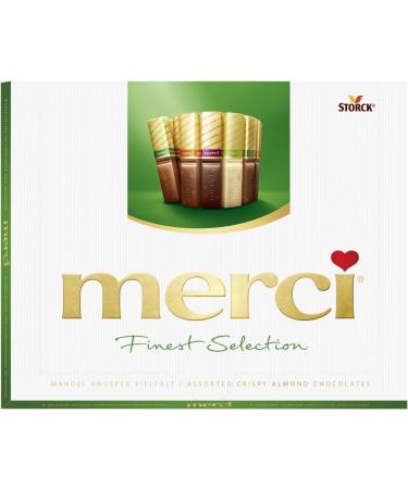 Merci Finest Selection - Almond Variety with 4 Exquisite Almond-Chocolate Specialties 200 g Perfect For Valentine's Day and Gifts for Special Occasions - Buy Online on GoSupps.com