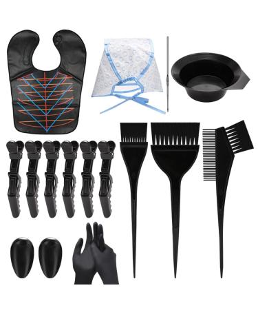 Joselin 16 Piece Hair Dye Set - Hair Dye Bowl Hair Stirrer Colouring Brush Ear Hairpin Hair Dye Cape