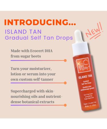 Island Tan Gradual Self Tan Drops by Suntegrity | Natural & Buildable Glow for All Skin Types - International Shipping Available - Buy Online on GoSupps.com