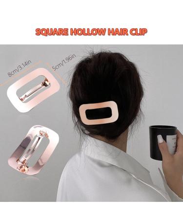 6-Piece Women Metal Hair Barrettes Set - French Elegant Clips for Girls - Minimalist Hollow Hair Pins - Retro Spring Hair Accessories in Gold, Silver & Rose Gold - Buy Online on GoSupps.com