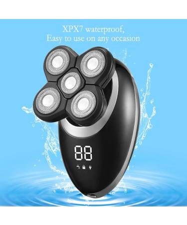 Premium Head Shaver for Bald Men | 5D Electric Razor & Beard Trimmer with LCD Display - Golden - Buy Online on GoSupps.com