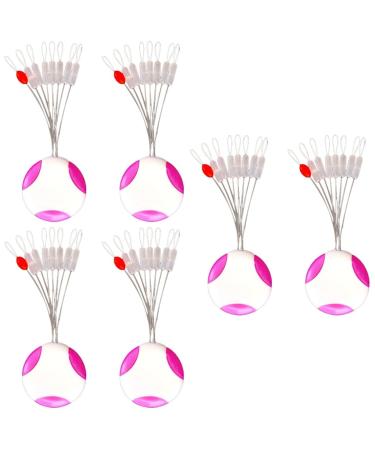 Sosoport Fishing Equipment 30 Pcs Space Beans Line Space Bean Cylindrical Long Beans Silicone Beans Tool Boxed Fishing Accessories