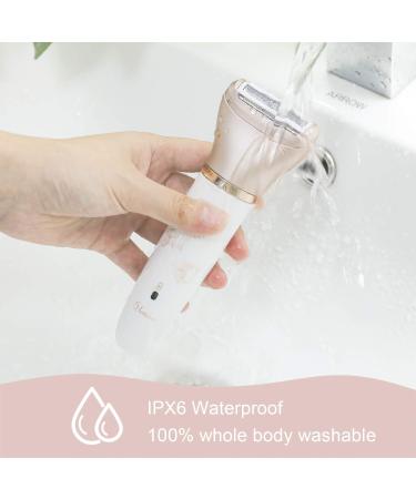 Nivlan Electric Razor for Women - 2 in 1 Wet & Dry Shaver, Portable Waterproof Bikini Trimmer for Hair Removal on Legs, Underarms, Face - Rose Gold - Buy Online on GoSupps.com