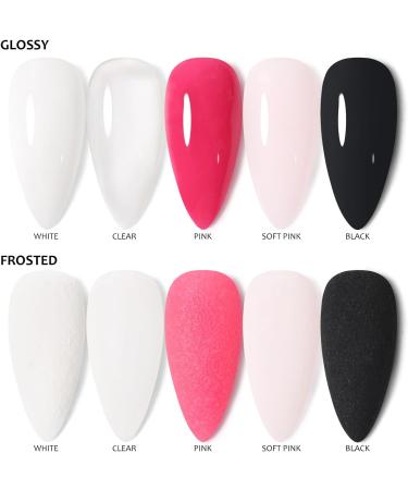 Dip Powder Nail Kit with Electric Nail Drill Clear White Red Black Pink 5 Colours Acrylic Dipping Powder Starter Kit with Base Coat Top Coat Activator Brush Saver French Nail Art Manicure Gifts - Buy Online on GoSupps.com