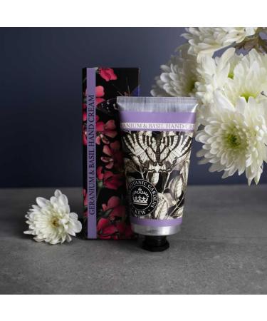The English Soap Company Royal Botanical Gardens Kew Hand Cream Moisturising Hand Cream for Men and Women Geranium & Basil Scent 75ml - Buy Online on GoSupps.com