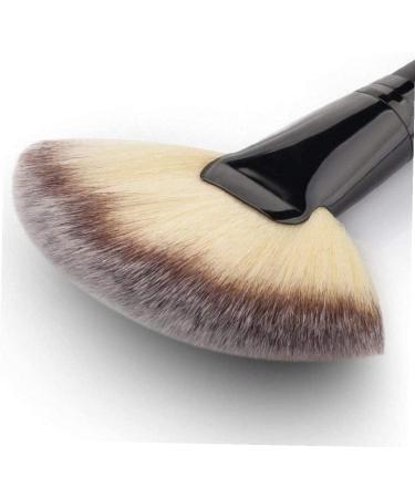 1Pc Big Black Fan Brush - Versatile Makeup Tool for Blush Concealer & Powder - Portable Face Brush for Beauty & Personal Care - Buy Online on GoSupps.com
