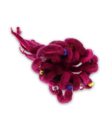 XL Pink Artificial Felt Hair Tie - Dreads Hair Accessories | Rasta Scrunchie for Stylish Looks - Buy Online on GoSupps.com
