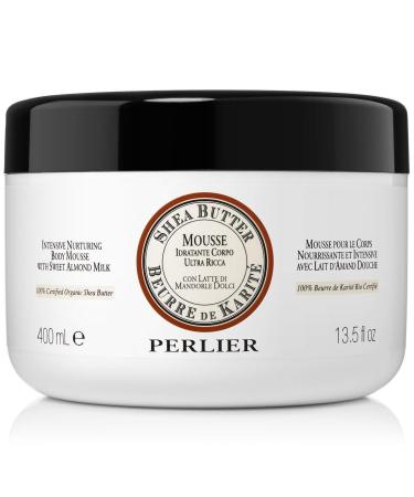 Perlier Intensive Nurturing Shea Butter Body Mousse with Sweet Almond Milk  13.5 fl. oz. shea almondmil 13.5 Ounce