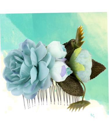 DOITOOL Bridal Hair Accessories for Wedding Artificial Flower Hair Clip Wedding Floral Crown Flower Wreath Hair Comb Bridal Hair Comb Accessories Hair Barrettes Vintage Headgear - Buy Online on GoSupps.com