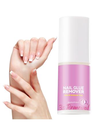 Nail Glue Remover | Gel Nail Removal 20ml | Gentle Manicure Pedicure Remover Daily Use Salon Manicure Pedicure Beginners and Professionals