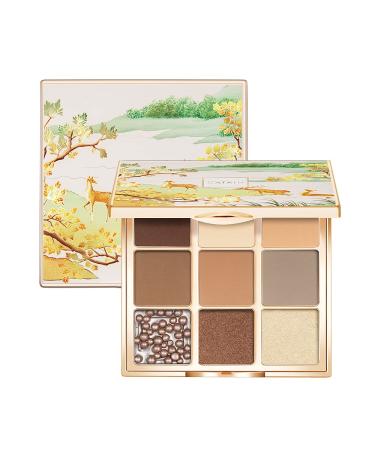 COLORITE CATKIN 9colour Eyeshadow Palette Professional Eyeshadow Palette Highly Pigmented Matte Eyeshadow Palette Eyewear Water Resistant for Daily Makeup 144g C15 Forest