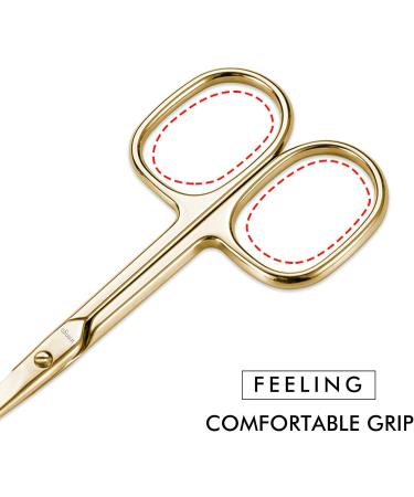 Livingo Premium Stainless Steel Cuticle Scissors with Case - 3.5 Gold - Buy Online on GoSupps.com