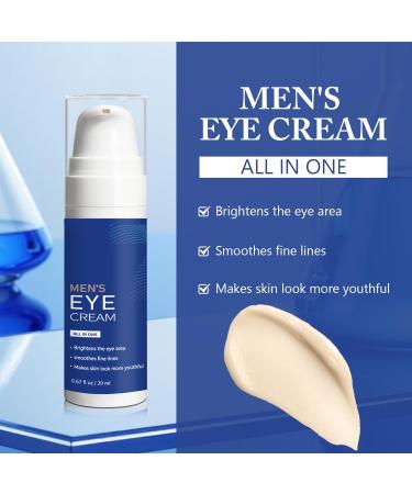 Mens Eye Bags Treatment Cream Instant Eye Serum for Dark Circles Wrinkle Smoothing Serum with Peptide & Collagen Lightweight Moisturizer - 20ml - Buy Online on GoSupps.com