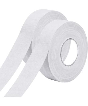 NATUCE 2 Roll Hockey Tape White 25m racket tape ice hockey handle tape wear -resistant racket band non -slip hockey racket strap for tennis squash racks jump rope badminton handle racket handle