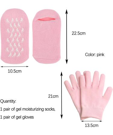 1 Pair of Gel moisturizing Socks with 1 Pair of Gel Gloves Soft moisturizing Socks Gel Breathable Socks moisturizing Care Socks Flexible Elastic Socks (22.5 * 10.5cm and 21 * 13.5cm) - Buy Online on GoSupps.com