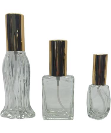 Spray Bottle Variety Pack - Durable & Reusable Glass Bottles for Travel - 3-Piece Set (0.5 oz 0.6 oz 1 oz) | Ideal for Personal Use - Buy Online on GoSupps.com