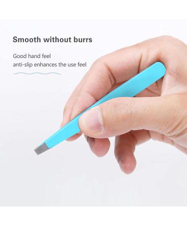 Tweezers Set High Precision Stainless Steel Eyebrow Tweezers for Facial Hair Inward Growing Hair and Splinter Remover Kit Suitable for Women and Men 4-Piece Set.(Blue) - Buy Online on GoSupps.com
