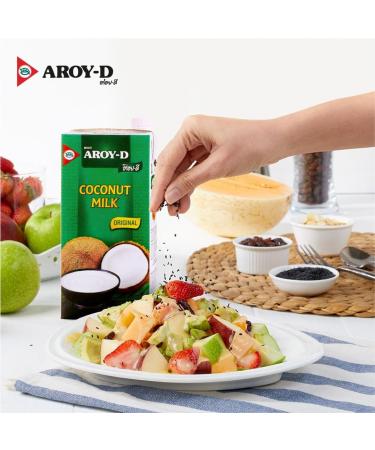 Aroy-D Coconut Milk 1L Perfect for Cooking Baking Desserts Soups Smoothies & Cocktails Buy Online Internationally - Buy Online on GoSupps.com