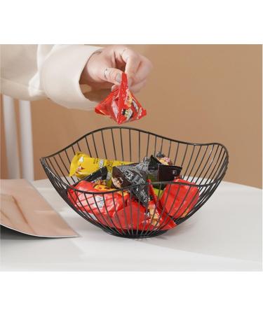 Fruit Basket Fruit Bowl Metal Wire Fruit Bowl Rounded Square Fruit Basket Fruit Stand Serving Bowls for Kitchen Counter Countertop Kitchen Organizers and Storage (Color : B Size : 27 * 11.5 * 10cm) - Buy Online on GoSupps.com