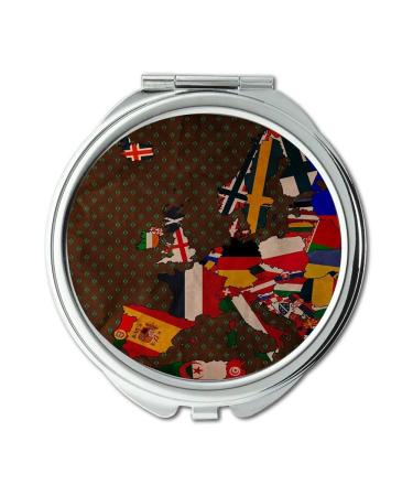 YENDOSTEEN Mirror Compact Mirror Map Wallpaper map of texas pocket mirror portable mirror