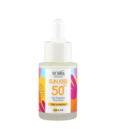 Victoria Beauty Sun Protection Facial Serum SPF 50 | Hyaluronic Acid & Niacinamide | Broad Spectrum UVA/UVB Protection | Waterproof | 30 ml - Buy Online on GoSupps.com