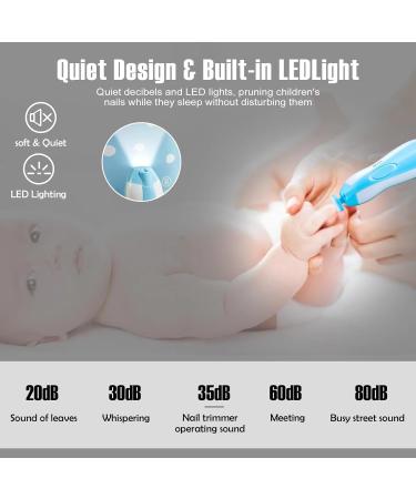 Woeau Baby Nail Clippers with LED Light and 6 Grinding Heads - Safe and Reusable Baby Nail File for Newborns, Toddlers, and Adults - Buy Online on GoSupps.com