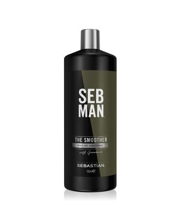 Seb man the smoother-moisturizing conditioner for dry hair-hair rinsing with guarana extract and stimulating fragrance from Bergamot and pink pepper woody (1 Pack)