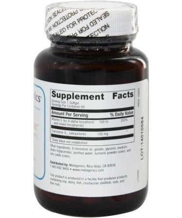 Buy Metagenics CoQ10 ST-100 - Highly Absorbable Coenzyme Q10 100 mg - 60 Softgels | International Shipping Available - Buy Online on GoSupps.com