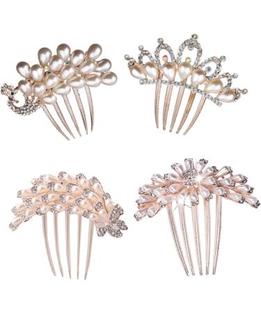 minkissy Comb Wedding Comb Headpieces hair clips for women Wire Hair bridal hair comb goody hair clips for women wedding head pin crystal needle Wedding - Buy Online on GoSupps.com