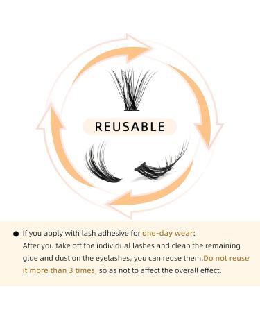 Individual False Eyelashes - 30D 0.07D Curl Mix (8-14mm) - Reusable DIY Cluster Lashes for Stunning Eye Makeup - Buy Online on GoSupps.com