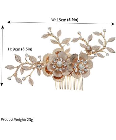 minkissy Comb Pearl Hair Barrettes Pearl Hair Accessories Vintage Hair Accessories Gold Headpiece Rhinestone Headpiece Bridal Headdress Pearl Headpiece Tiara Rhinestone Headdress Alloy - Buy Online on GoSupps.com