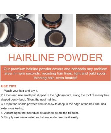 Instant Hairline Powder Shadow - Professional Root Concealer for Men and Women in Light Brown/Dark Brown - Waterproof - Buy Online on GoSupps.com